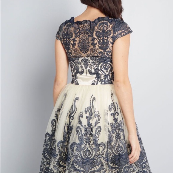 Chi Chi London | Dresses | X Chi Chi London Navy White Lace Embroidered Dress
